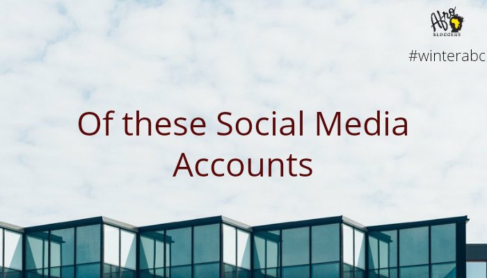 Read more about the article OF SOCIAL MEDIA ACCOUNTS. #WINTERABC2020